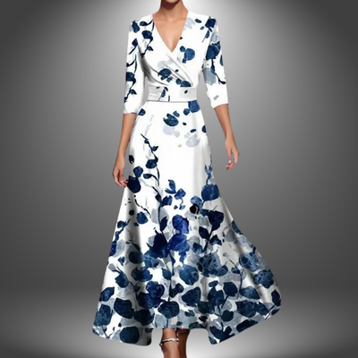 Elowen | Flattering V-Neck Boho Maxi Dress