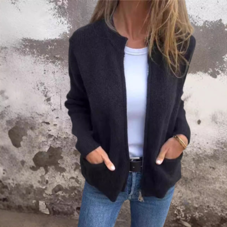 Marianna | Cozy Plush Zipper Cardigan
