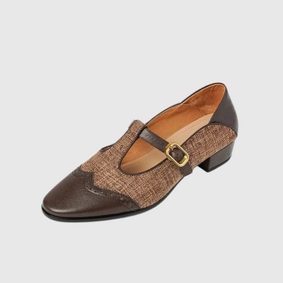 Genira | Vintage T-Strap Block Heel Shoes
