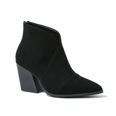 Esme | Pointed Ankle Boot with Suede Effect