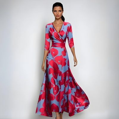 Aubrey | Elegant Floral Midi Dress