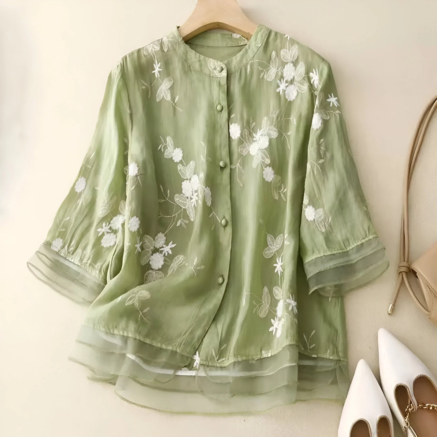 Delaney | Embroidered Cotton Blouse