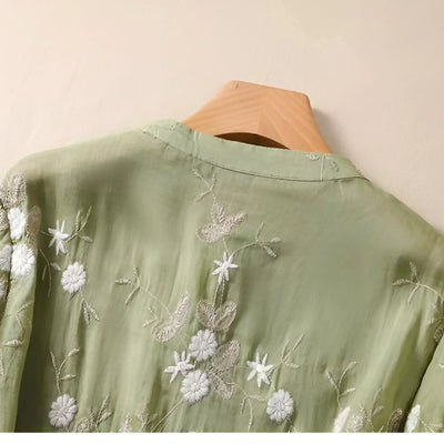 Delaney | Embroidered Cotton Blouse
