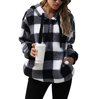 Blakely | Half-Zip Plaid Sweater