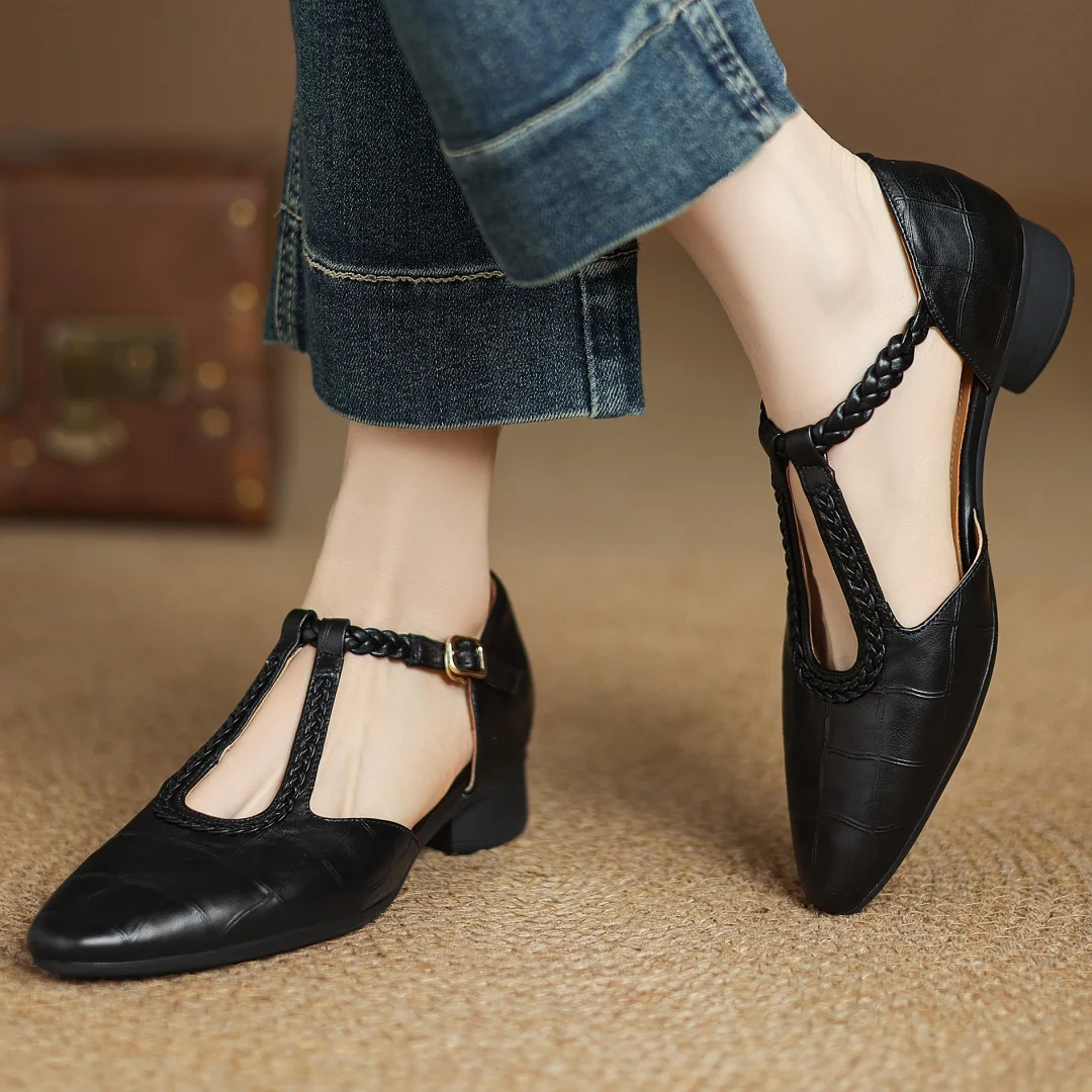 Elviera | Leather Mary Janes