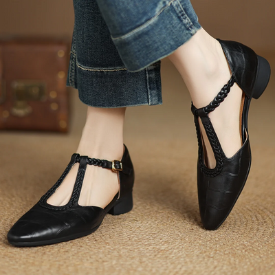 Elviera | Leather Mary Janes