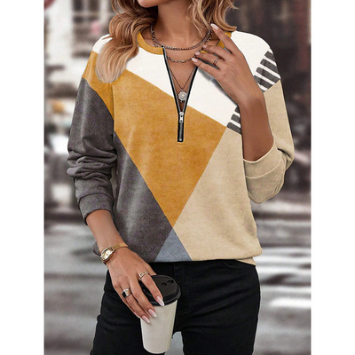 Camden | Geo-Stitch Half-Zip Sweatshirt