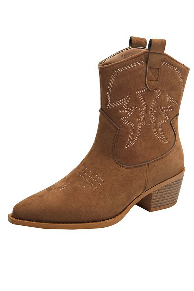 Dakota | Pointed Western Ankle Boot