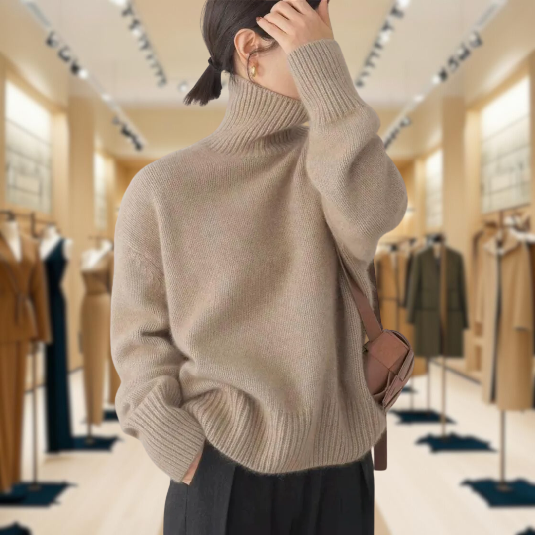 Reagan | Slim Wool-Blend Turtleneck Sweater