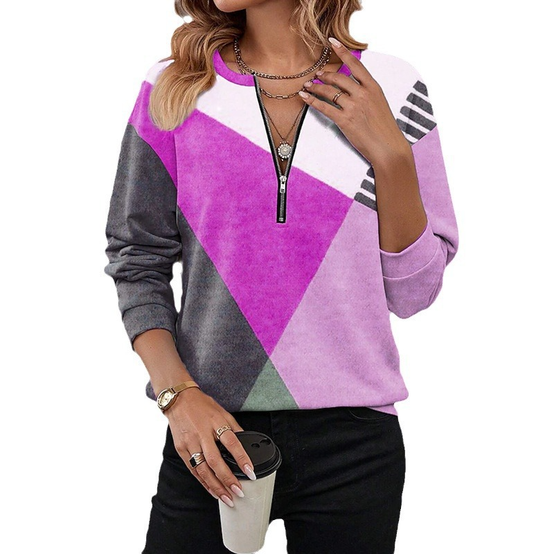 Camden | Geo-Stitch Half-Zip Sweatshirt