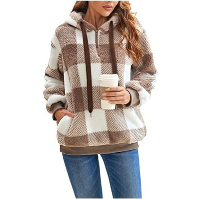 Blakely | Half-Zip Plaid Sweater