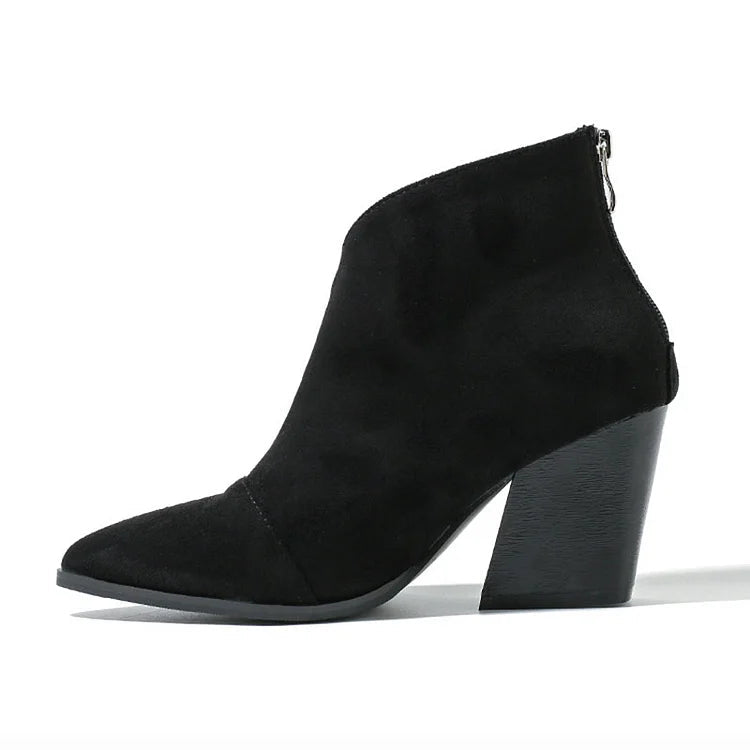 Esme | Pointed Ankle Boot with Suede Effect