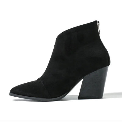 Esme | Pointed Ankle Boot with Suede Effect