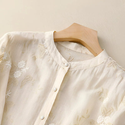 Delaney | Embroidered Cotton Blouse