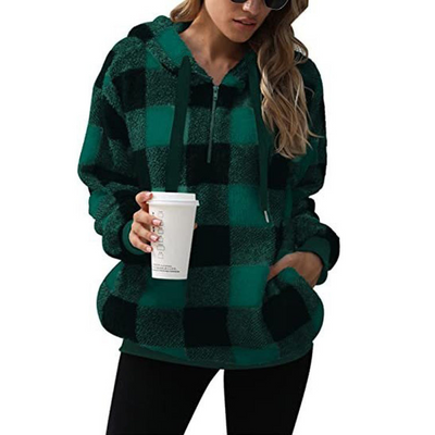 Blakely | Half-Zip Plaid Sweater