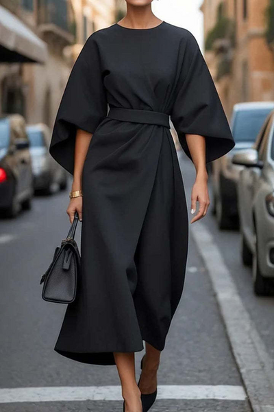 Harlowe | Dramatic Sleeve Cinch Dress