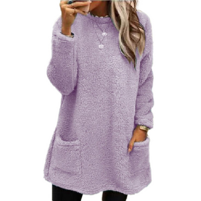Harper | Fleece Pullover Long Sweater