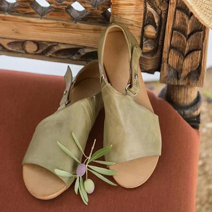 Avery | Minimal Olive Sandals