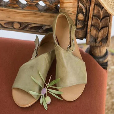 Avery | Minimal Olive Sandals