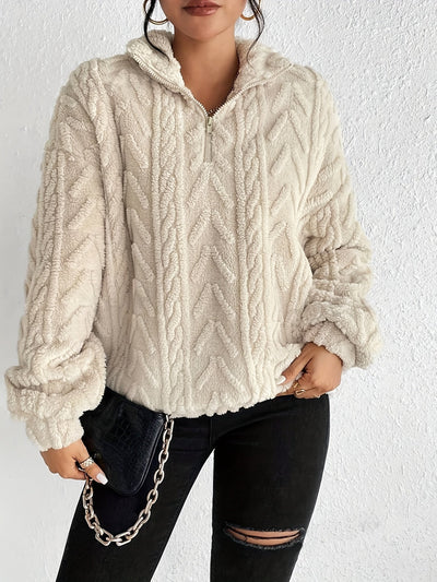 Brooklyn | Fluffy Zip Sweater