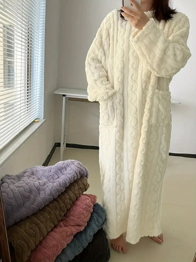 Abigail | Cozy Jacquard Fleece Winter Dress