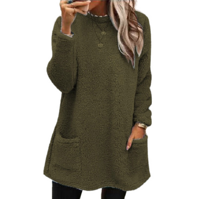 Harper | Fleece Pullover Long Sweater