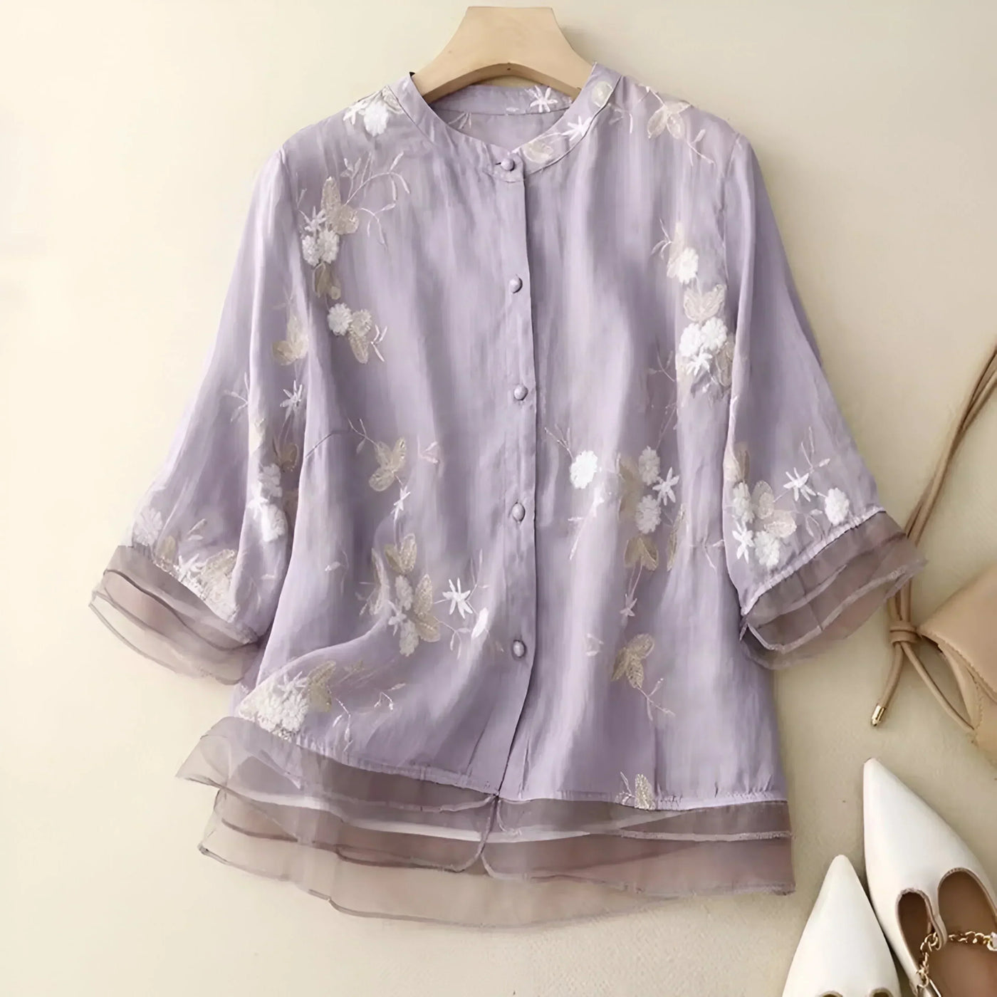 Delaney | Embroidered Cotton Blouse