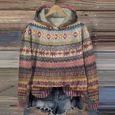 Dakota | Retro Ethnic Print Hoodie
