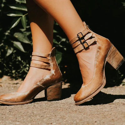 Elara | Vintage Leather Pumps