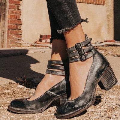Elara | Vintage Leather Pumps