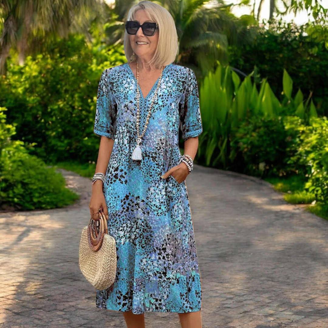 Savannah | Boho Breeze V-Neck Dress