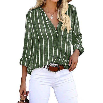 Harper | Striped Button-Up Shirt