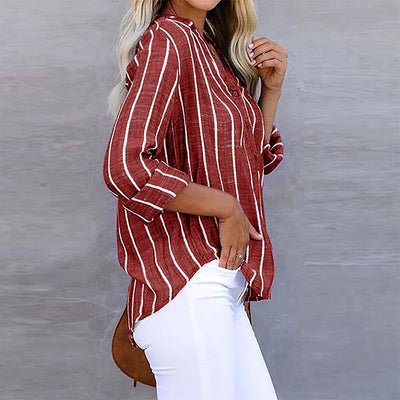 Harper | Striped Button-Up Shirt