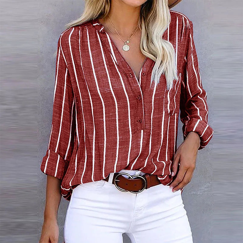 Harper | Striped Button-Up Shirt