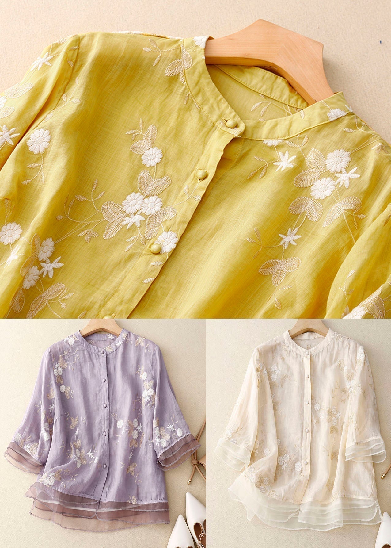 Emily | Elegant Blouse with Delicate Embroidery