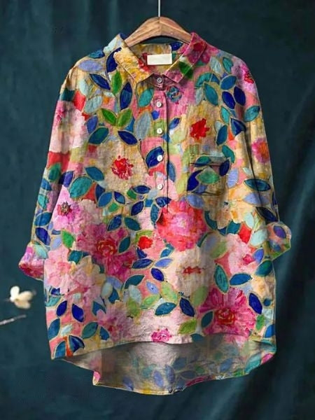 Vivienne | Floral Button-Up Blouse