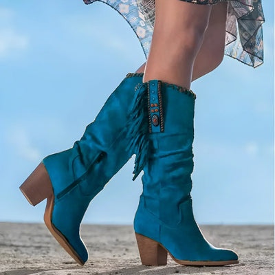 HARLOW | Classic Western Fringe Boots