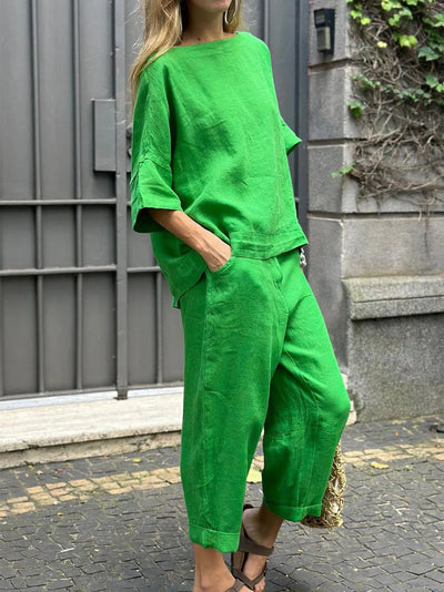 Solene | Cotton-Linen Two-Piece Set