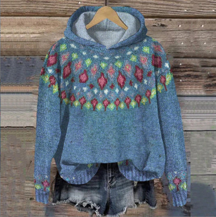 Dakota | Retro Ethnic Print Hoodie