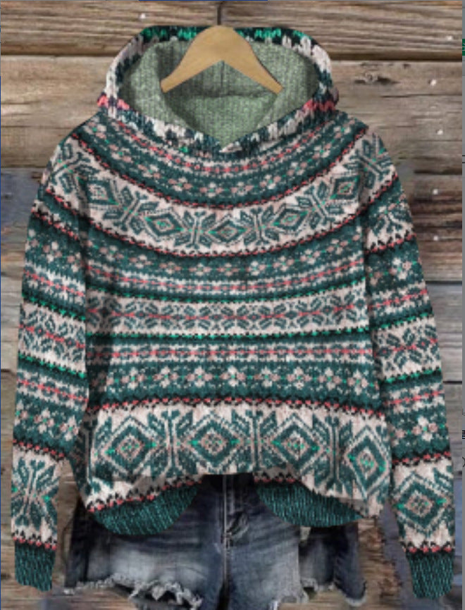 Dakota | Retro Ethnic Print Hoodie