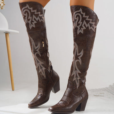 CHEYENNE | Classic Over-the-Knee Cowboy Boots