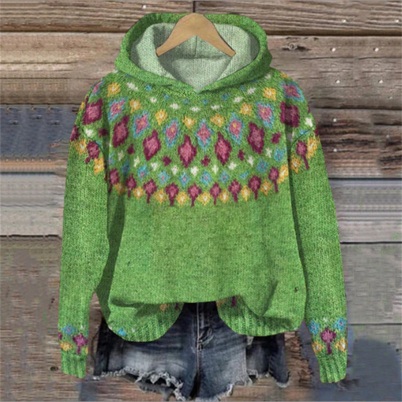Dakota | Retro Ethnic Print Hoodie