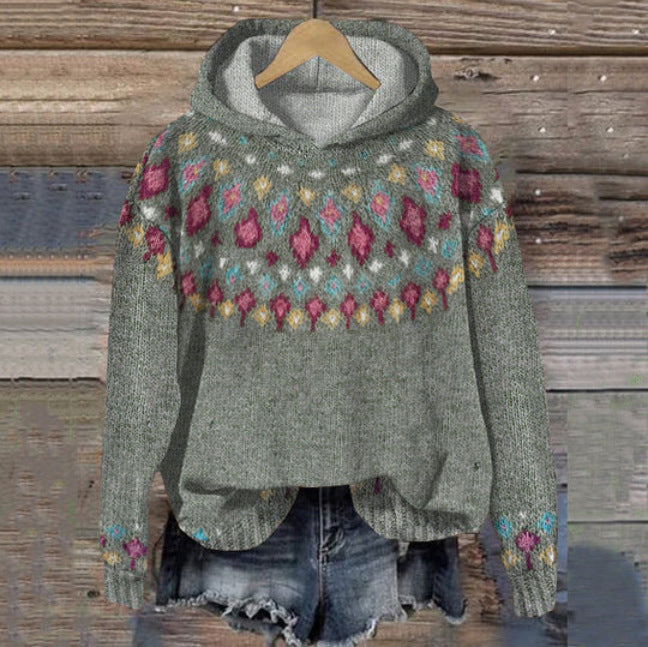Dakota | Retro Ethnic Print Hoodie