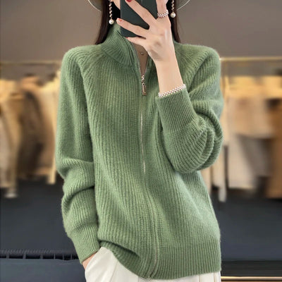 Woolora | Women’s Merino Wool Semi-Turtleneck Sweater