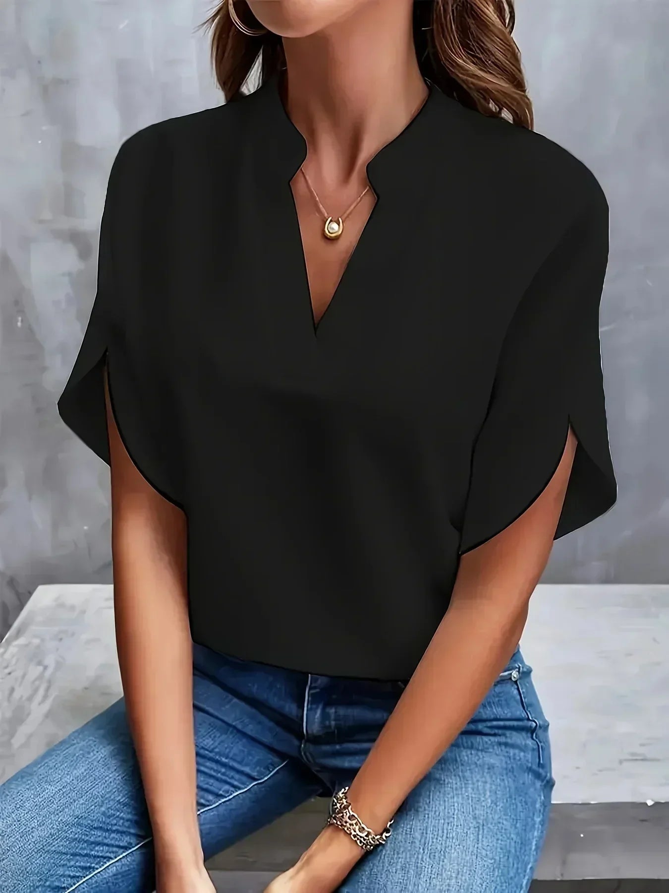 Sienna | Elegant V-Neck Blouse