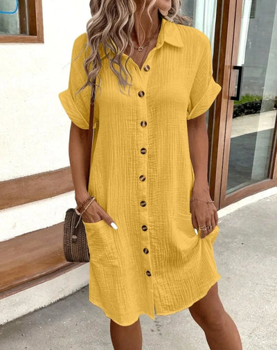 Elodie | Elegant Printed Shirt Dress