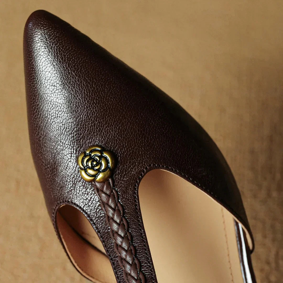 Talvanna | Braided T-Strap Kitten Heel Sandals