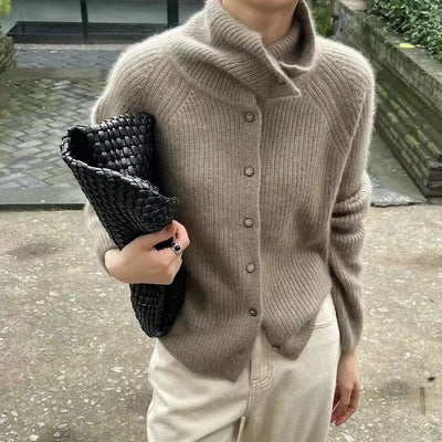 Elara | Turtleneck Knitted Cardigan