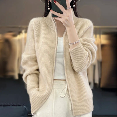 Woolora | Women’s Merino Wool Semi-Turtleneck Sweater