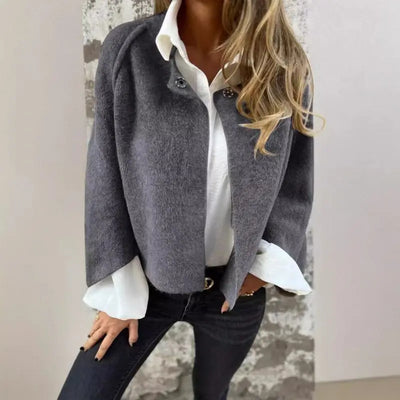 Celina | Long Sleeve Round Neck Wool Cardigan
